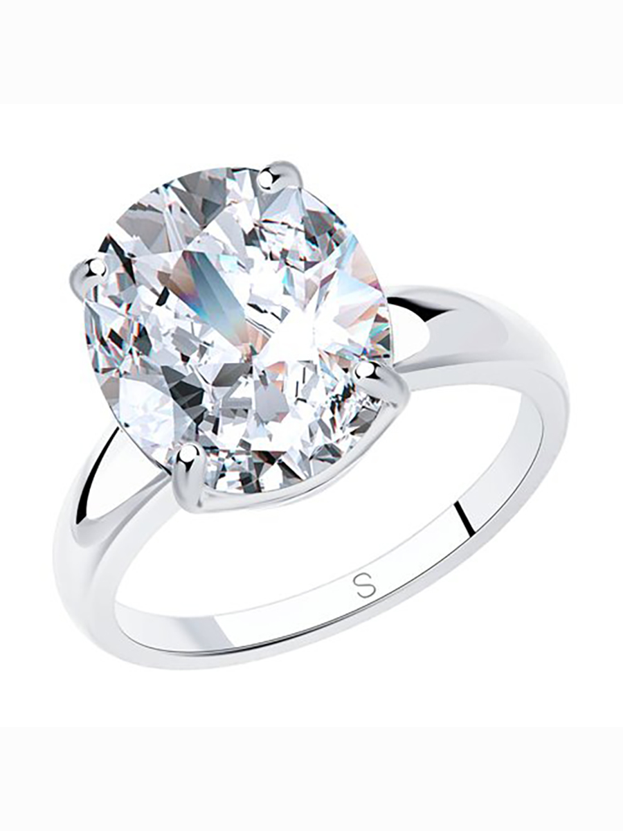

Кольцо женское из серебра с фианитом 585Gold 701010382, р, 701010382