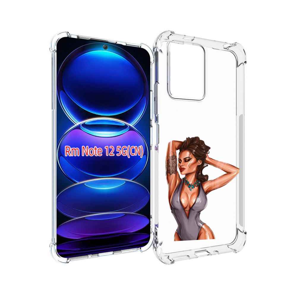 

Чехол Mypads Роскошная-Девушка Женский Для Xiaomi Redmi Note 12, Прозрачный, Tocco