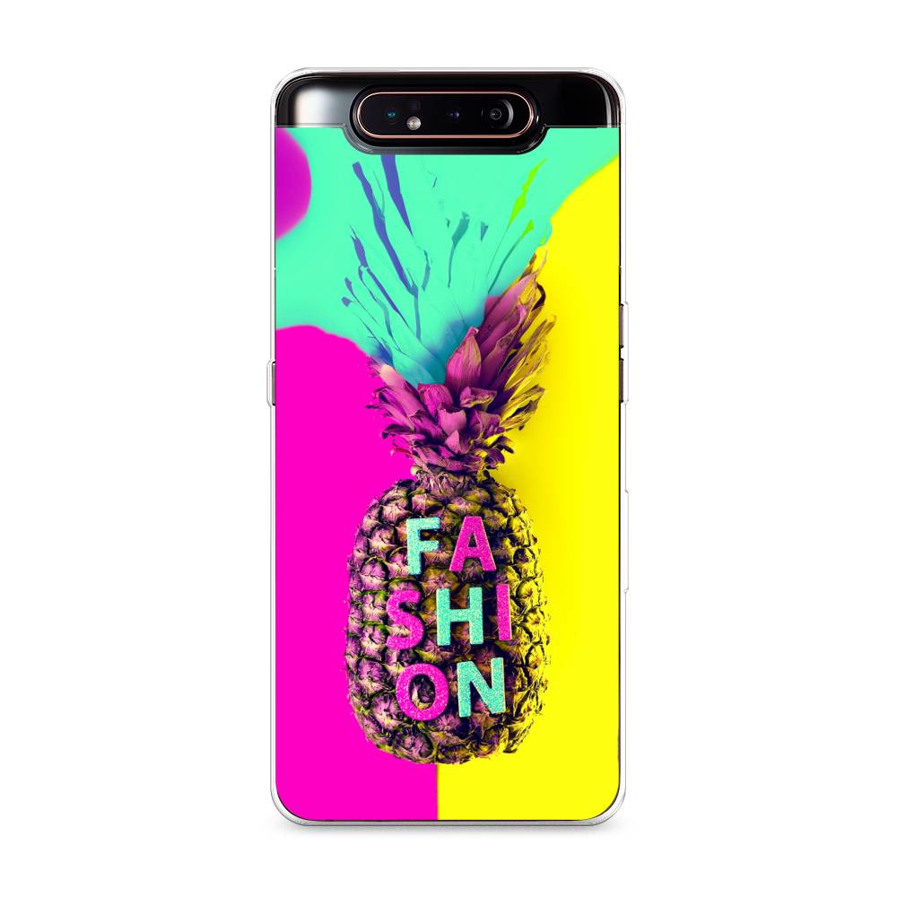

Чехол Awog на Samsung Galaxy A80 "Кислотный ананас", Разноцветный, 28350-10