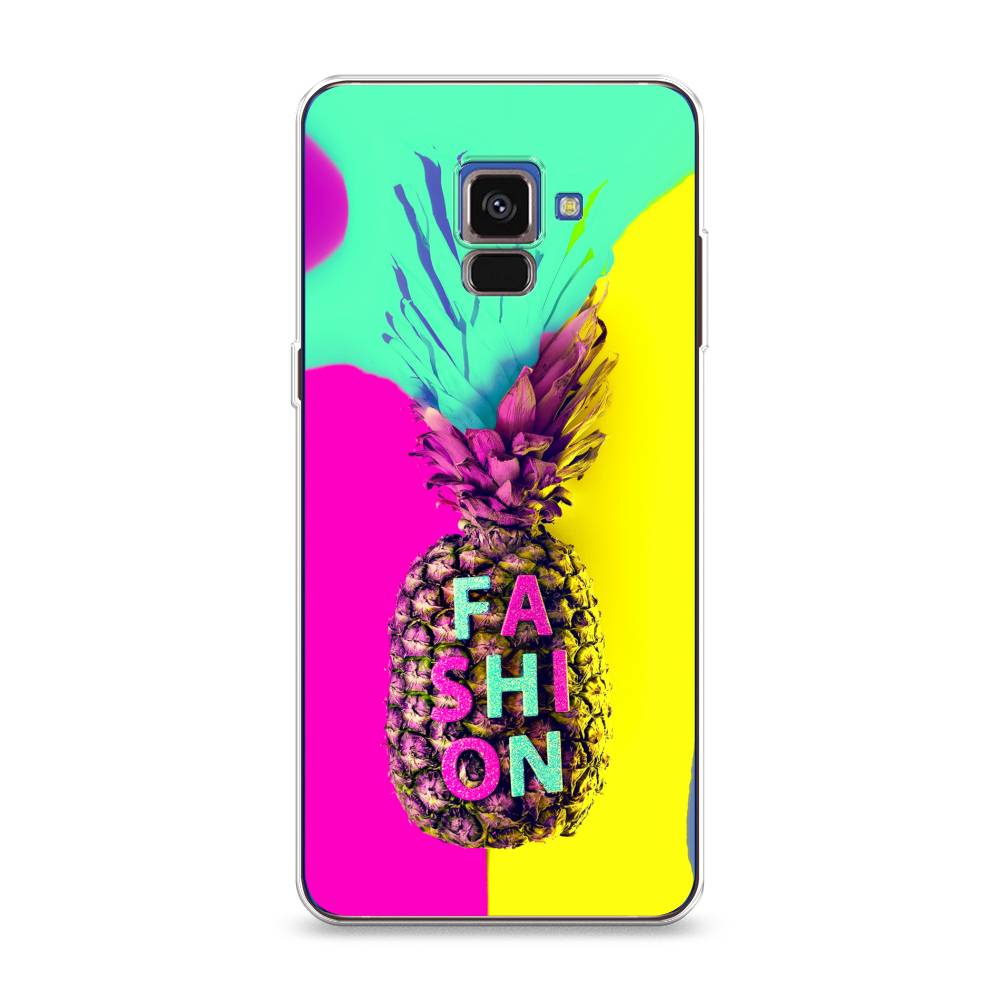 

Чехол Awog на Samsung Galaxy A8 2018 "Кислотный ананас", Разноцветный, 25450-10