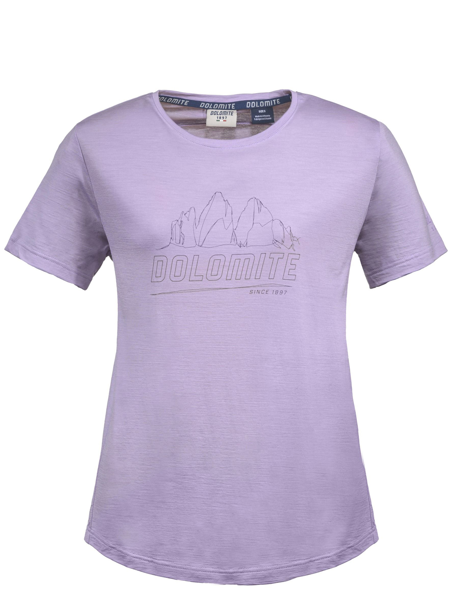 Футболка женская Dolomite Tee W's Cristallo Merino Ss фиолетовая S