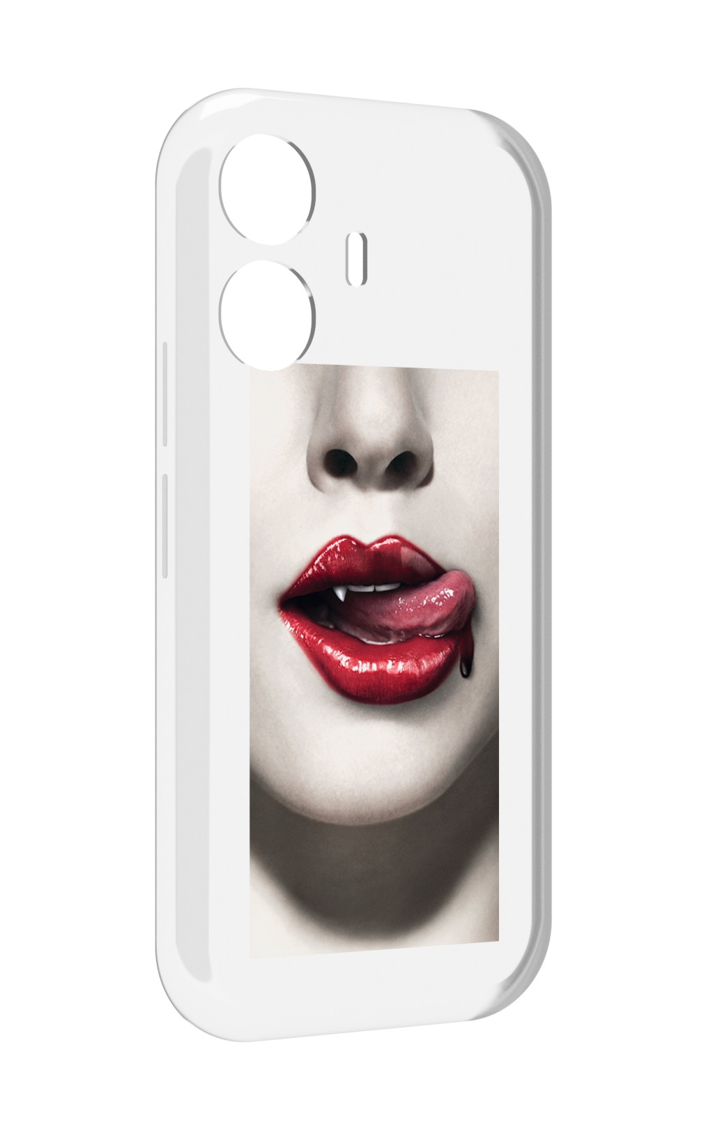 

Чехол MyPads губы-вампирши для Vivo Y77E / Vivo iQOO Z6 Lite, Прозрачный, Tocco