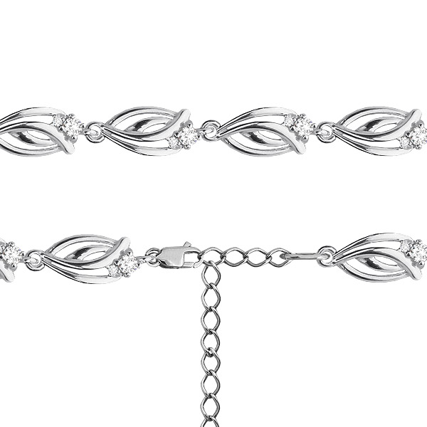 

Браслет из серебра с фианитом р. 16 Aquamarine 74178А_925_р, 74178А_925_р