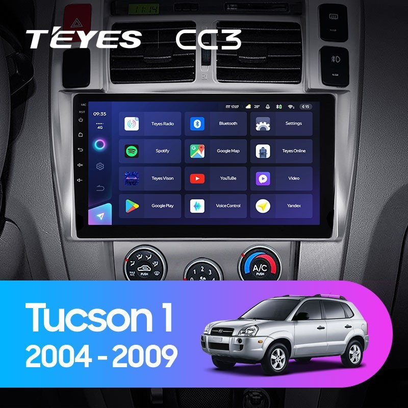 

Штатная магнитола Teyes CC3L 4/32 Hyundai Tucson 1 (2004-2009), CC3L