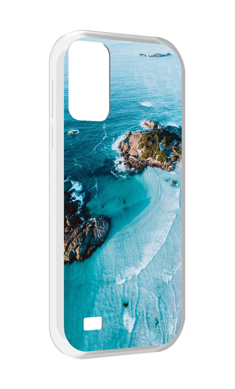 

Чехол MyPads красивый голубой залив для Oukitel C31, Прозрачный, Tocco