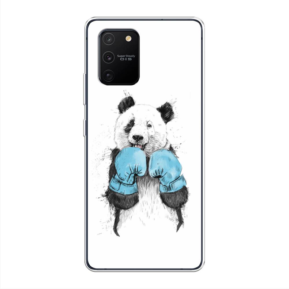 

Чехол на Samsung Galaxy S10 Lite "Панда боксер", Голубой;белый;серый, 210050-1