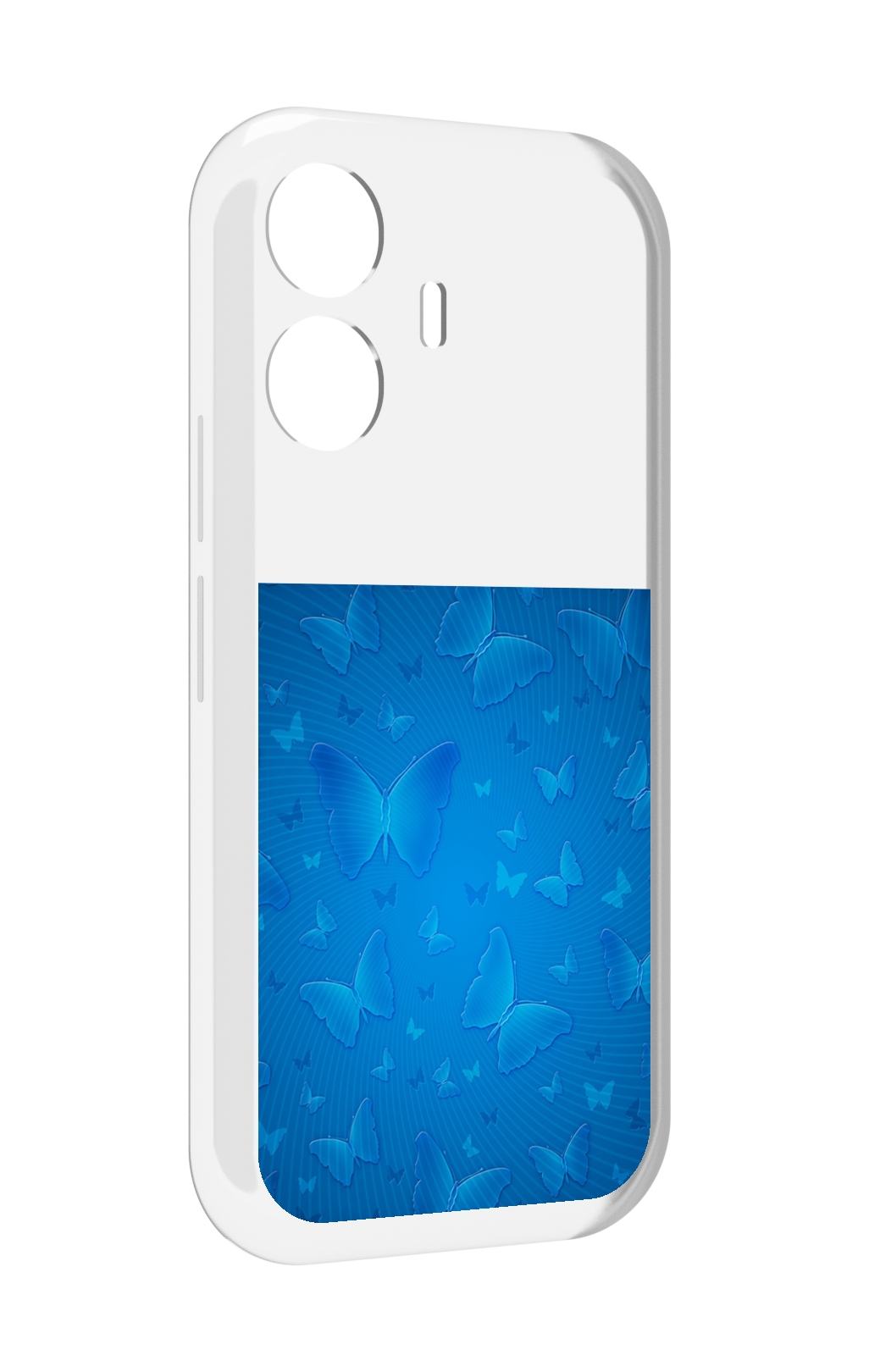 

Чехол MyPads голубые-бабочки для Vivo Y77E / Vivo iQOO Z6 Lite, Прозрачный, Tocco