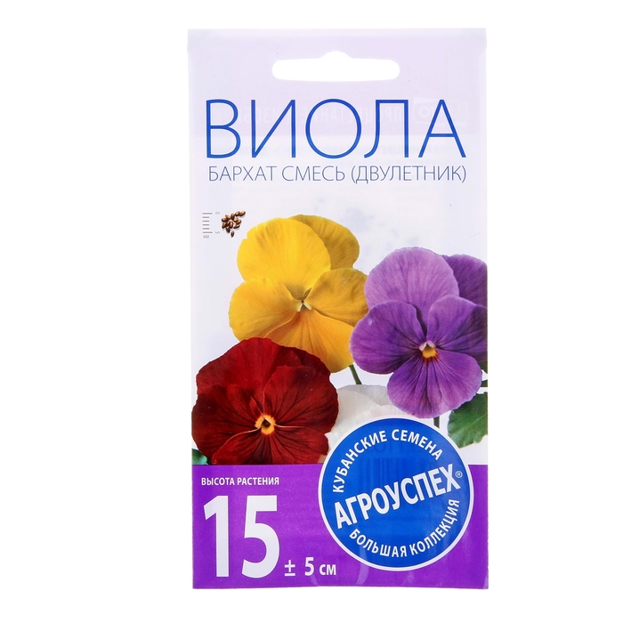 

Семена цветов Виола "Бархат", смесь, Дв, 0,1 г