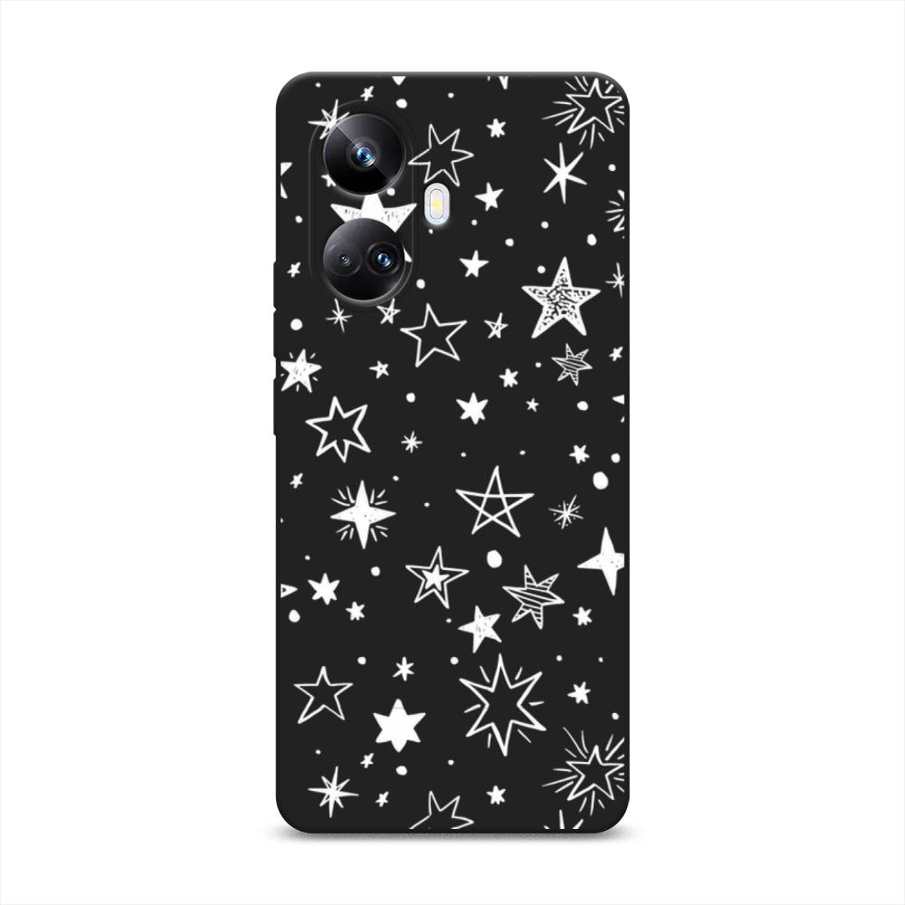 

Чехол Awog на Realme 10 Pro+ "Звездочки графика белая", Прозрачный;белый, 2512352-1