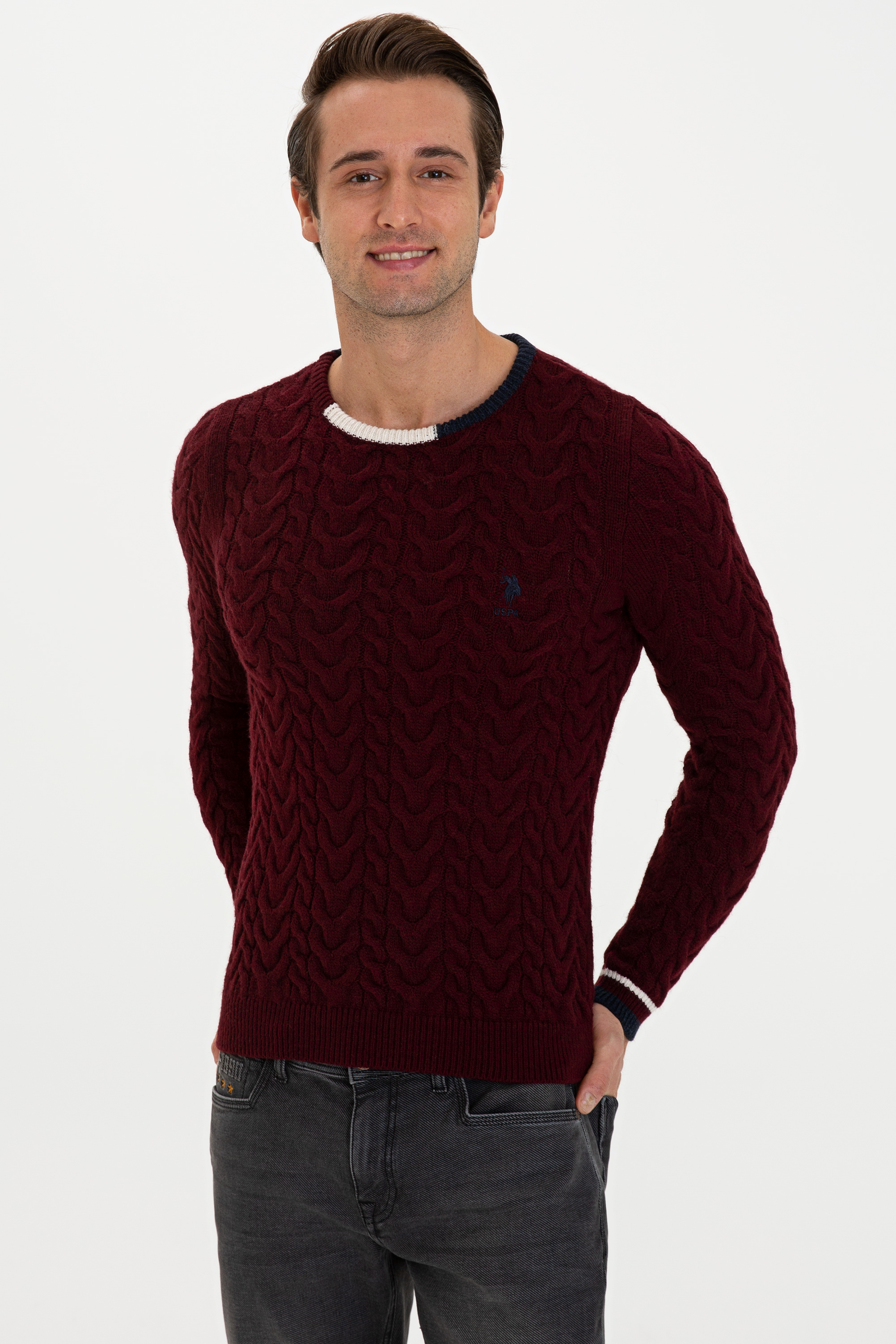 

Джемпер мужской U.S. POLO Assn. G081SZ0TK0PAREDES бордовый L, G081SZ0TK0PAREDES