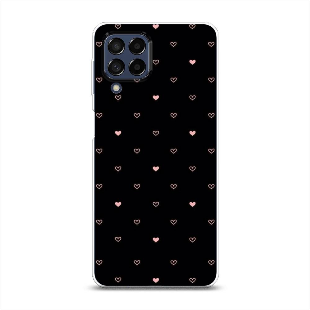 

Чехол Awog на Samsung Galaxy M53 / Самсунг M53 "Черный фон и сердечки", Разноцветный, 2105850-3
