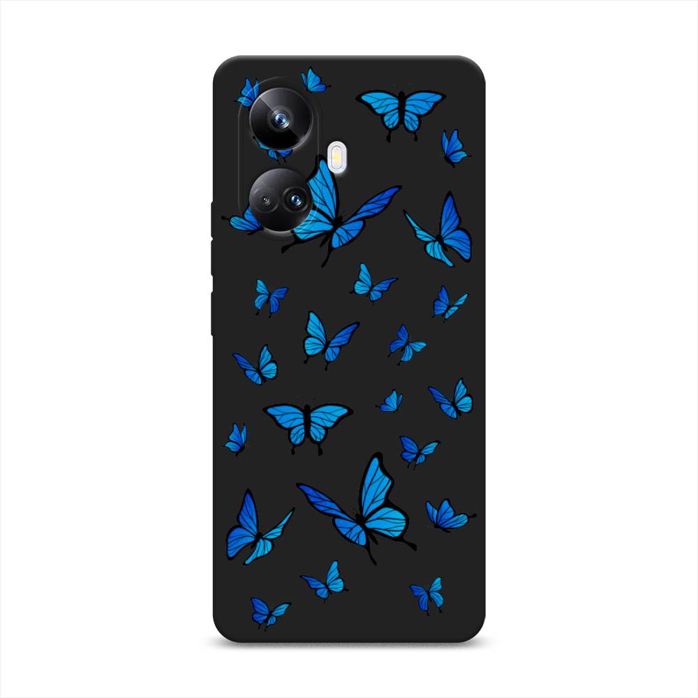 

Чехол Awog на Realme 10 Pro+ "Синие бабочки", Синий;белый, 2512352-1