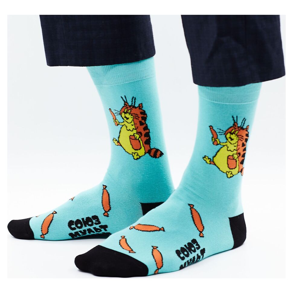 

Носки мужские St. Friday Socks smf-1139-25 голубые, Голубой, smf-1139-25
