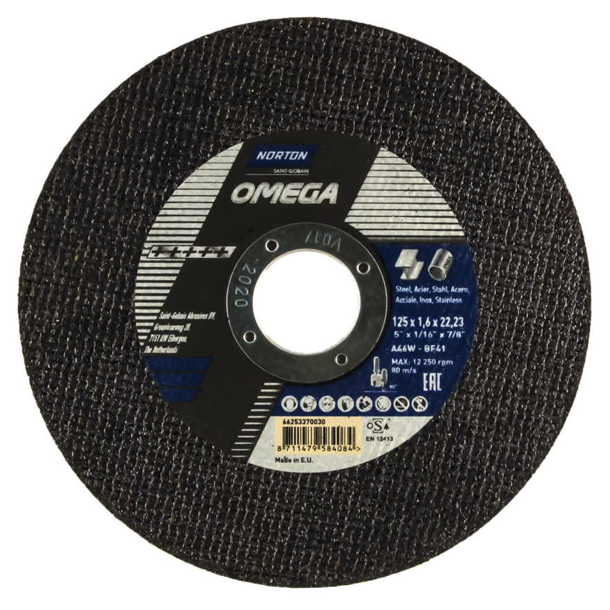 

Oтрезной круг N-Omega 125x1,6x22,23 NORTON 66253370030