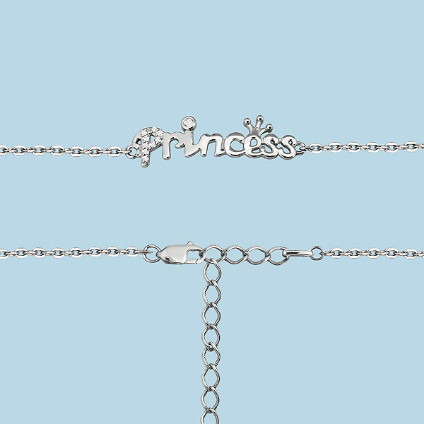 

Браслет из серебра с фианитом р.  Aquamarine 74149А_925_р, 74149А_925_р