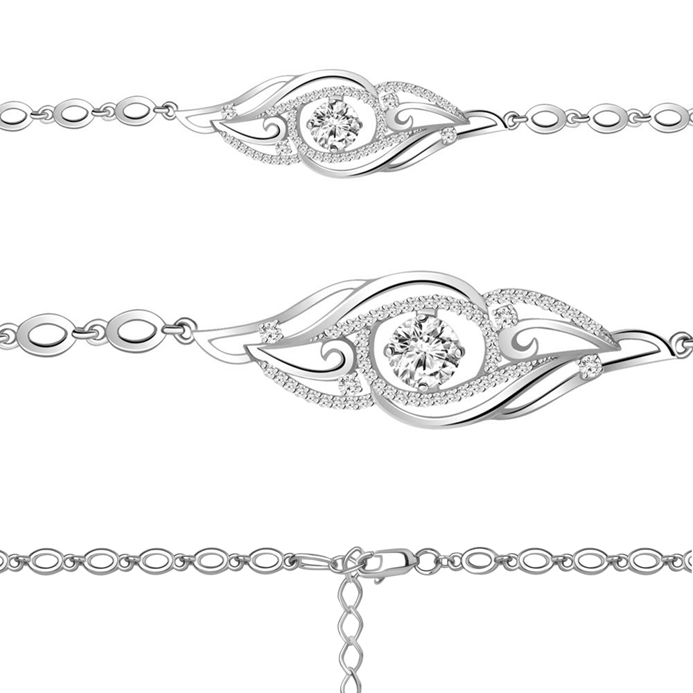 

Браслет из серебра с фианитом Aquamarine Aquamarine 74137А_925_р р. 16, 74137А_925_р