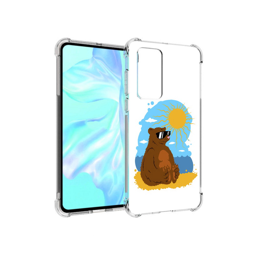 

Чехол MyPads Tocco для Huawei P40 медведь на чиле, Прозрачный, Tocco