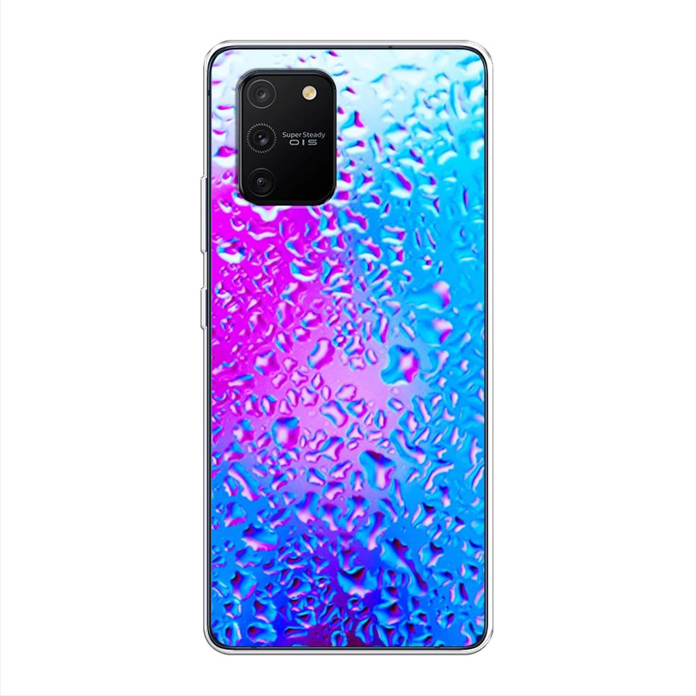 

Чехол для Samsung Galaxy S10 Lite/A91 "Капли на стекле", Голубой;розовый, 210050-3