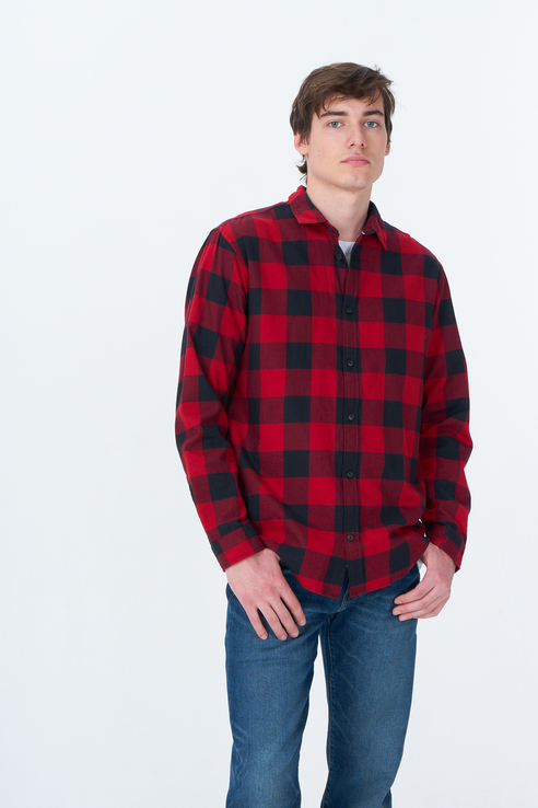 

Рубашка мужская Jack & Jones 12181602 красная 52 RU, 12181602
