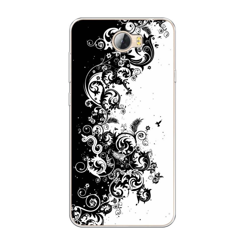 

Чехол на Huawei Y5 II "Черно белый узор", Белый;черный;серый, 61950-3