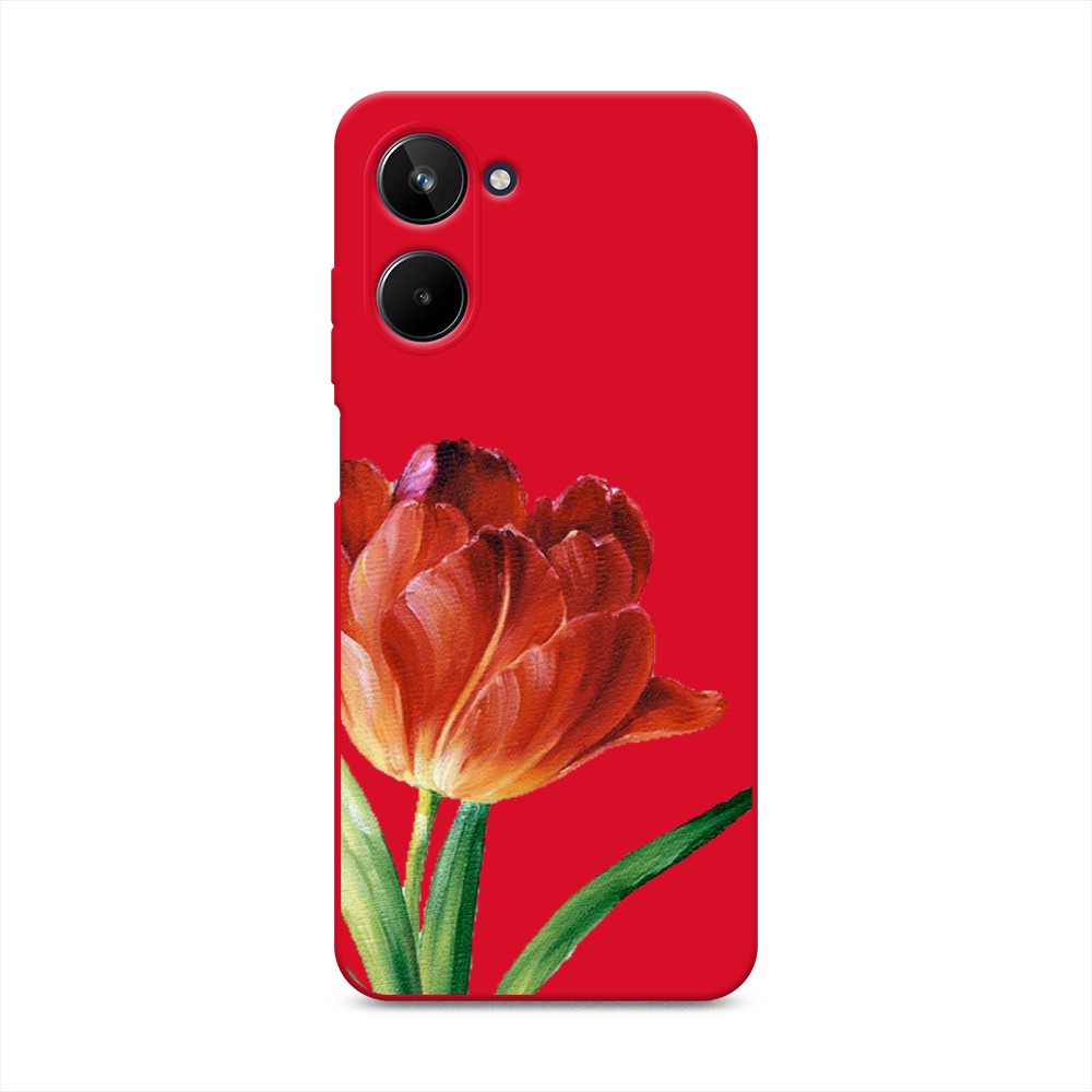 

Чехол Awog на Realme 10 4G "Красный тюльпан", Оранжевый;зеленый, 2512153-1