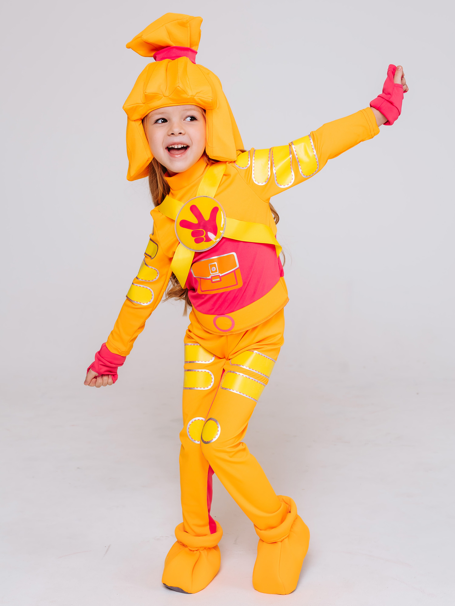 Карнавальный костюм Batik 2103 к-21 Симка, оранжевый, 122