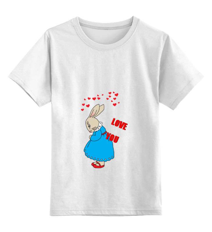 

Детская футболка Printio Rabbit_woman цв.белый р.128, 0000000795070
