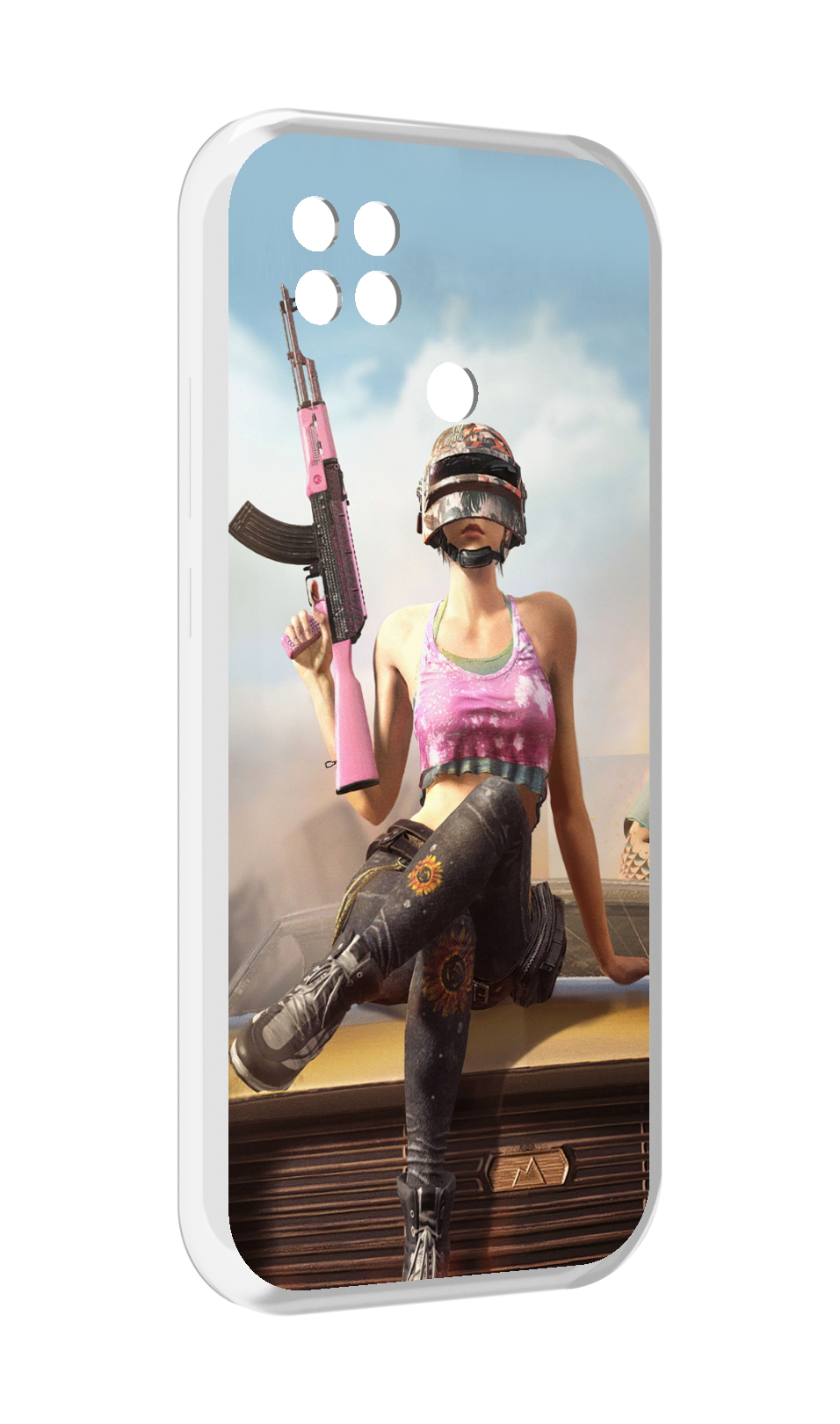 

Чехол MyPads девушка из PUBG для Xiaomi Poco C40, Прозрачный, Tocco