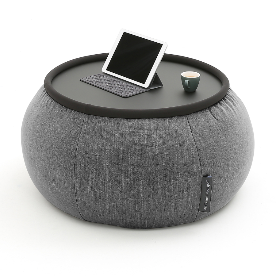 

Журнальный столик пуф Ambient Lounge - Versa Table - Black Sapphire (шенилл, черно-серый), Versa Table