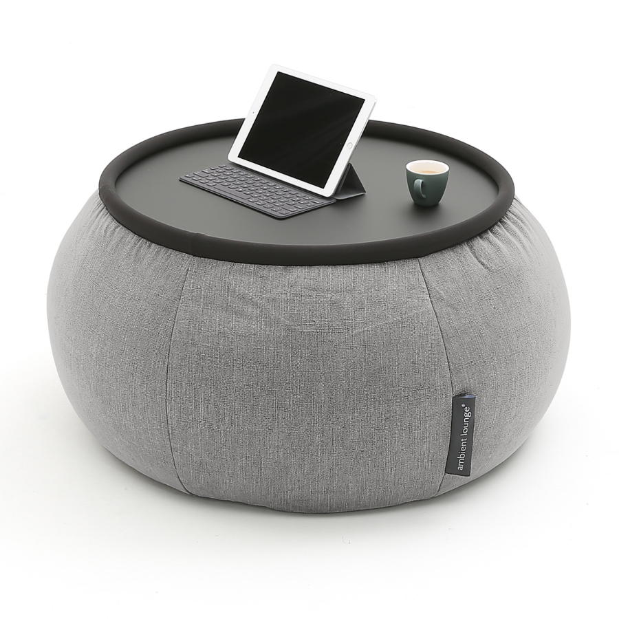 Журнальный столик пуф Ambient Lounge - Versa Table - Luscious Grey шенилл темно-серый 22990₽