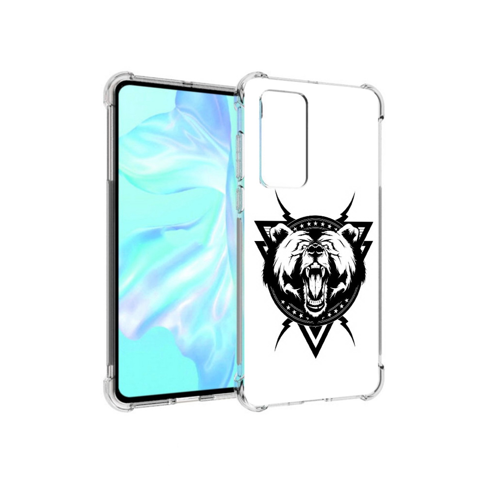 

Чехол MyPads Tocco для Huawei P40 медведь в треугольнике, Прозрачный, Tocco