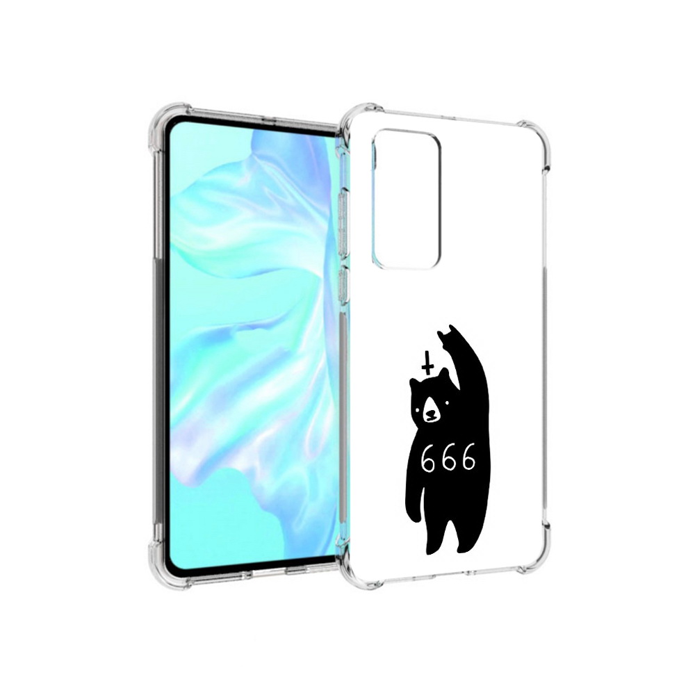 

Чехол MyPads Tocco для Huawei P40 медведь 666, Прозрачный, Tocco