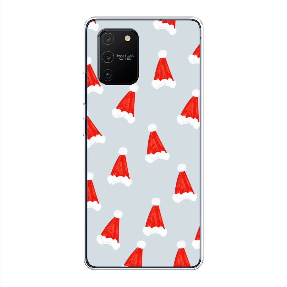 

Чехол на Samsung Galaxy S10 Lite "Новогодние шапочки", Белый;красный;серый, 210050-5