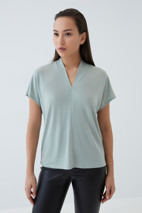 

Блуза женская ZARINA 1123529429 бирюзовая 42 RU, 1123529429