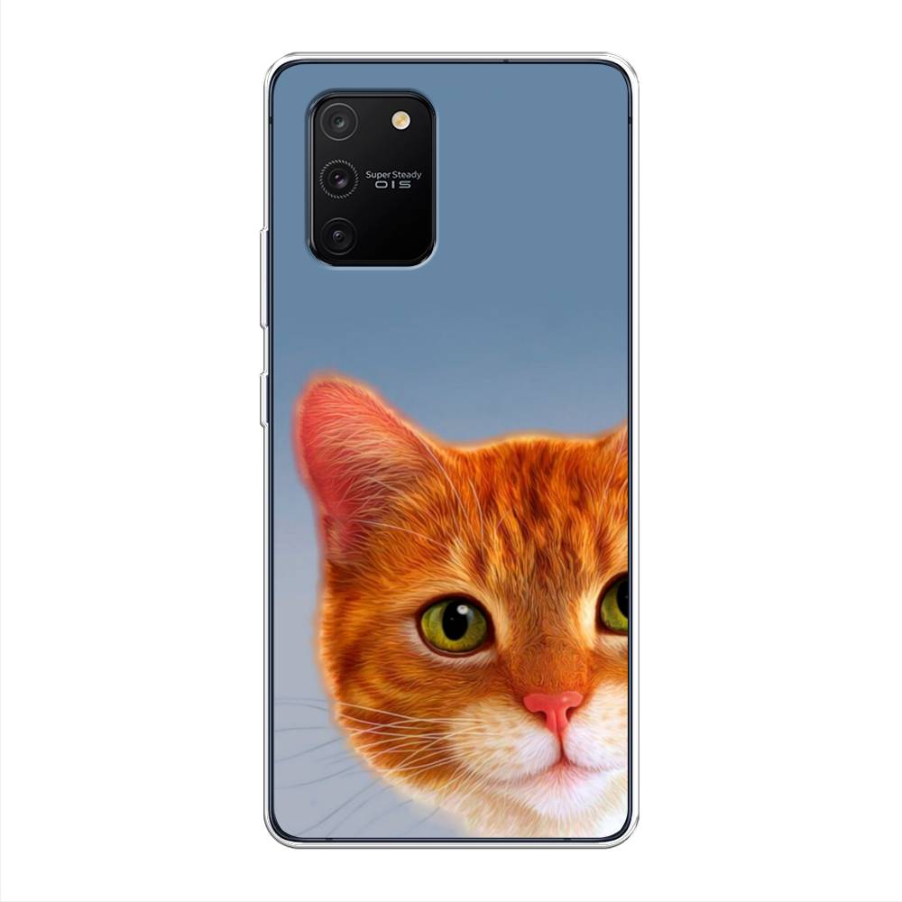 

Чехол на Samsung Galaxy S10 Lite "Любопытный котик", Коричневый, 210050-1