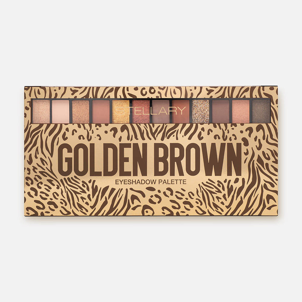 

Палетка теней для век Stellary Golden Brown, 12 оттенков, 13,44 г, Разноцветный