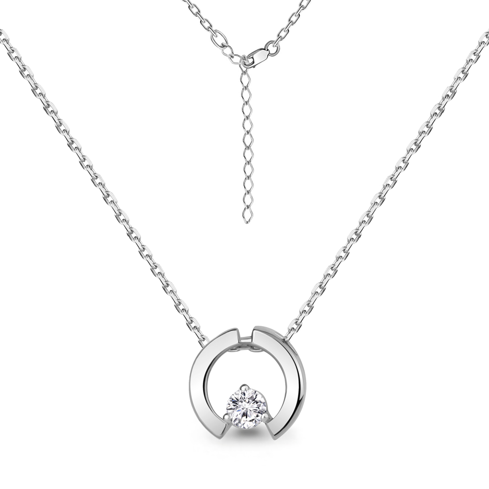 

Колье из серебра с фианитом Aquamarine Aquamarine 73698А_925_р 40 см, 73698А_925_р
