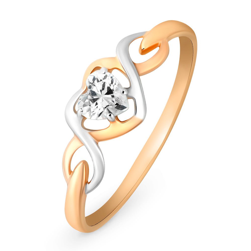 

Кольцо женское из красного золота с фианитом 585Gold 301009572, р. 17,5, 301009572