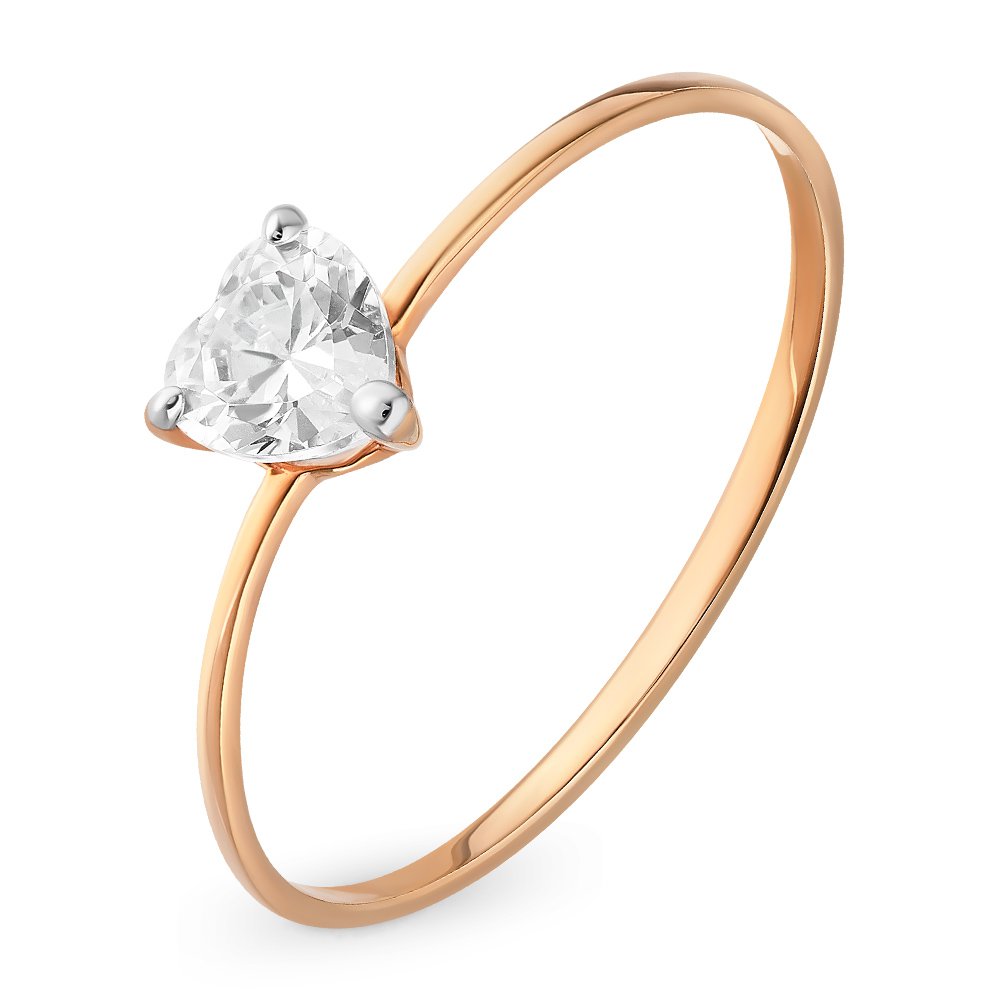 

Кольцо женское из красного золота с фианитом 585Gold 301003034, р, 301003034