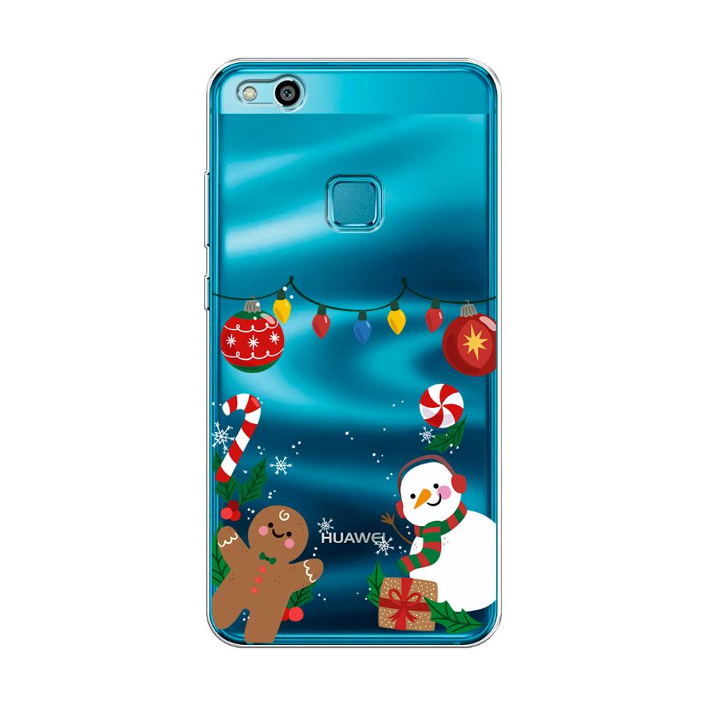 

Чехол для Huawei P10 Lite "Новогоднее настроение", Коричневый;красный;зеленый, 61350-5