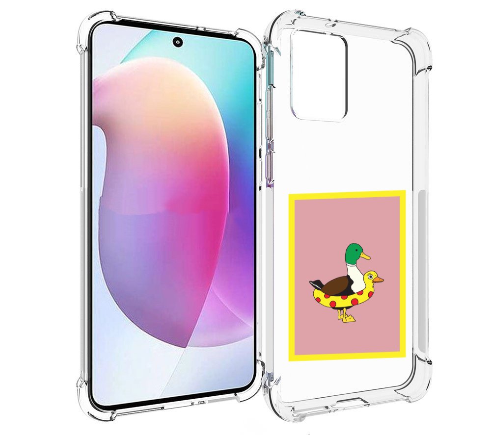 

Чехол MyPads утка в круге надувном для Motorola Edge 30 Neo, Прозрачный, Tocco