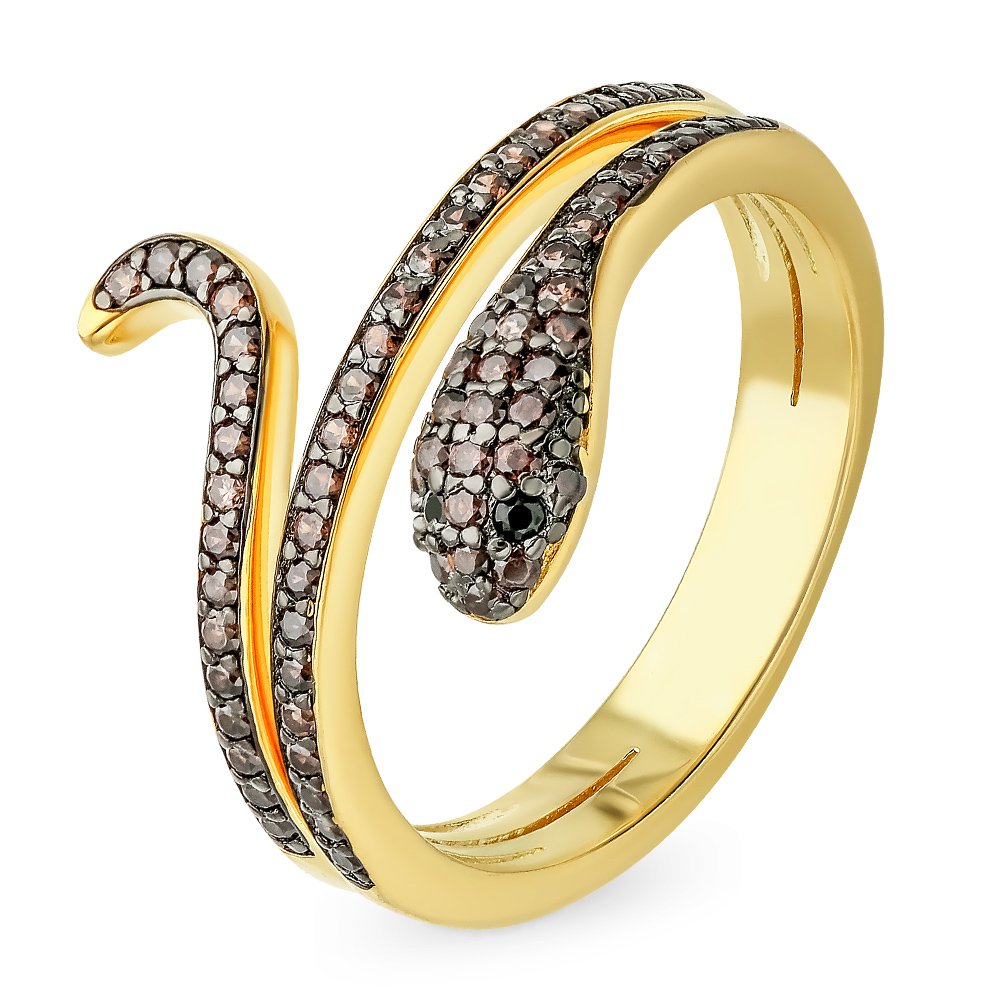 

Кольцо женское из серебра с фианитом 585Gold 701009243, р. 17, 701009243