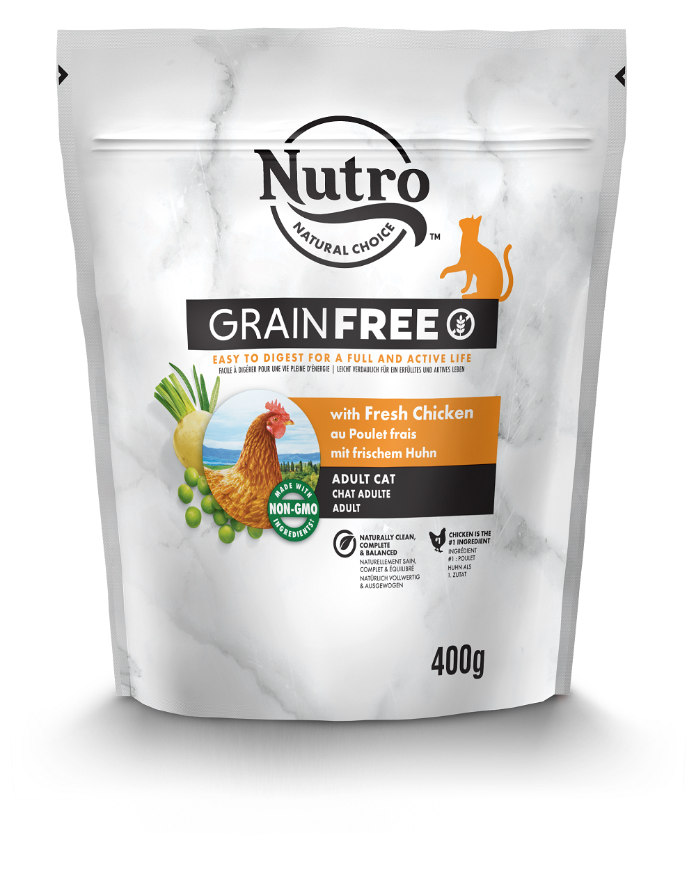 фото Сухой корм для кошек nutro grain free, курица, розмарин, 0.4кг