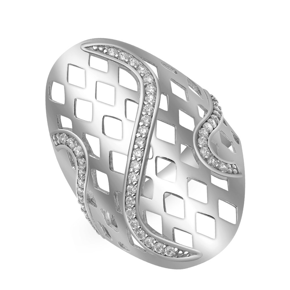 

Кольцо женское из серебра с фианитом 585Gold 701008264, р, 701008264