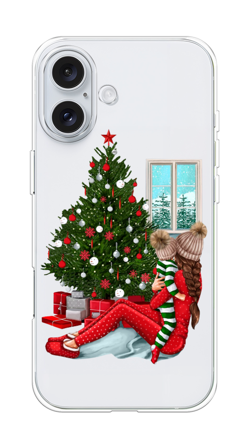 

Чехол на Apple iPhone 16 Plus "Новый год с мамой", Красный;зеленый;голубой, 16150-1