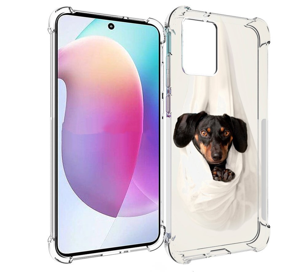 

Чехол MyPads такса собака для Motorola Edge 30 Neo, Прозрачный, Tocco