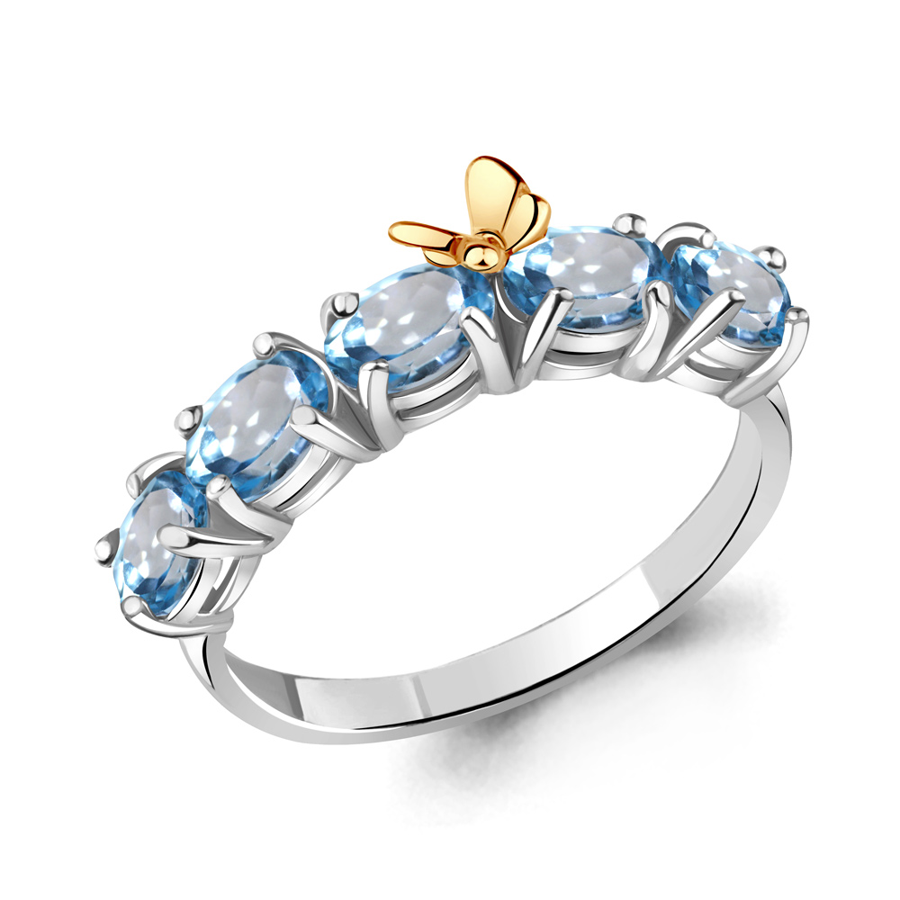 

Кольцо из серебра с топазом р., Aquamarine 6571705, 6571705_925_р