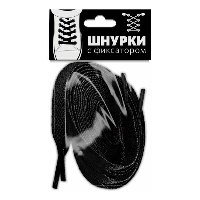 

Шнурки для обуви NoBrand черные 110 см, Черный