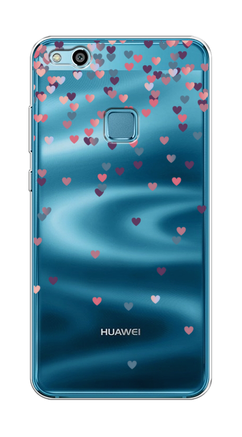 

Чехол на Huawei P10 Lite "Посыпка сердечки", Розовый;фиолетовый, 61350-3