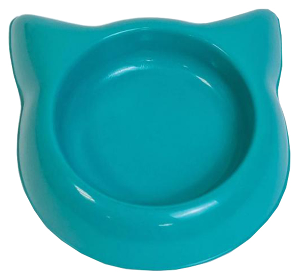 

Миска для кошек Yami-Yami Кошка пластиковая, бирюзовая, 16 см, 250 мл, Голубой